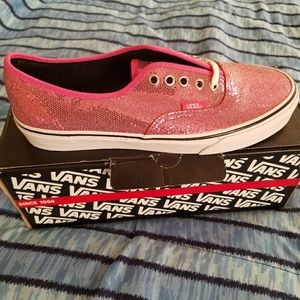 Pink glittery vans